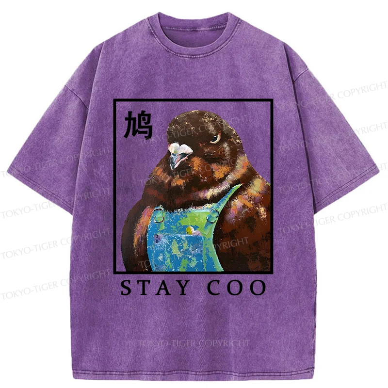 Tokyo-Tiger Keep Cool Pigeon Washed T-Shirt