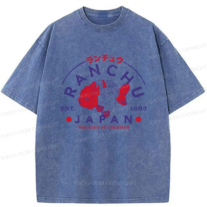 Tokyo-Tiger Japanese Goldfish Washed T-Shirt