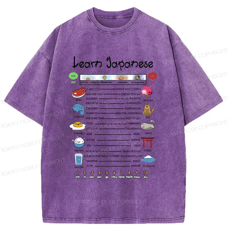 Tokyo-Tiger Japanese Culture Catalog Washed T-Shirt