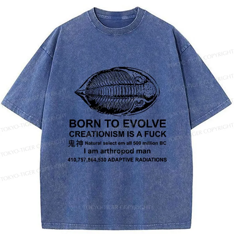 Tokyo-Tiger Born To Evolve Washed T-Shirt