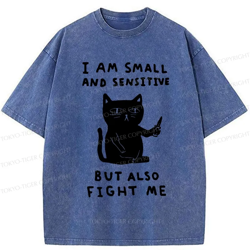 Tokyo-Tiger I Am Small And Sensitive Washed T-Shirt