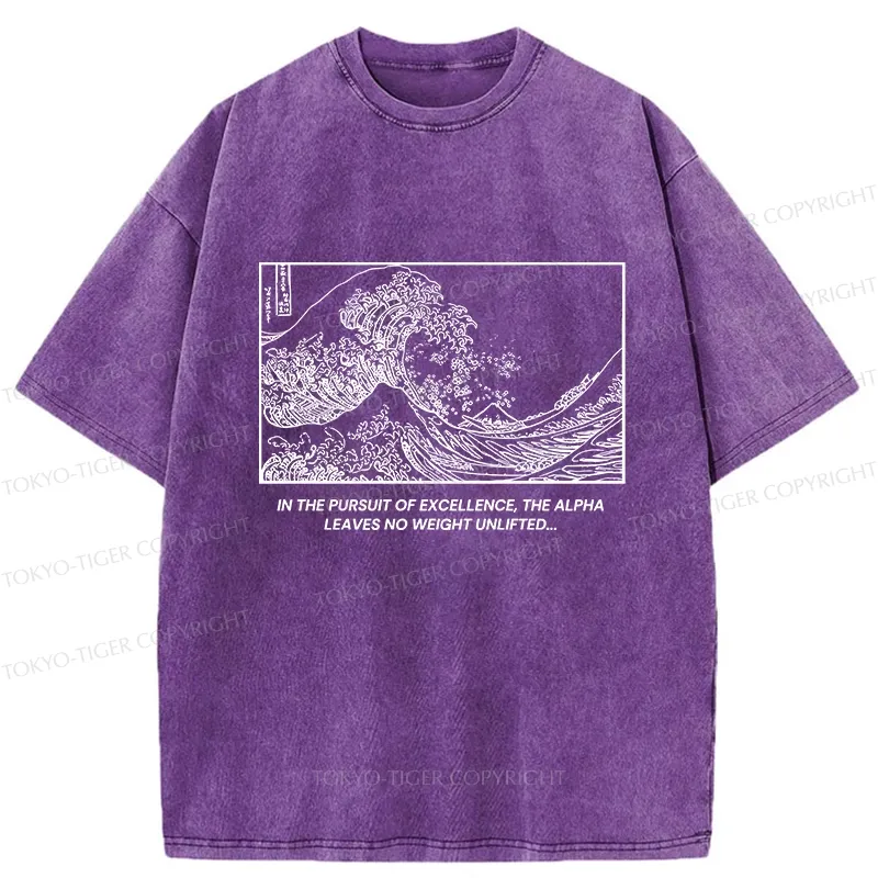 Tokyo-Tiger Great Wave Washed T-Shirt Sale