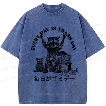 Tokyo-Tiger Every Day Is Trash Day Washed T-Shirt