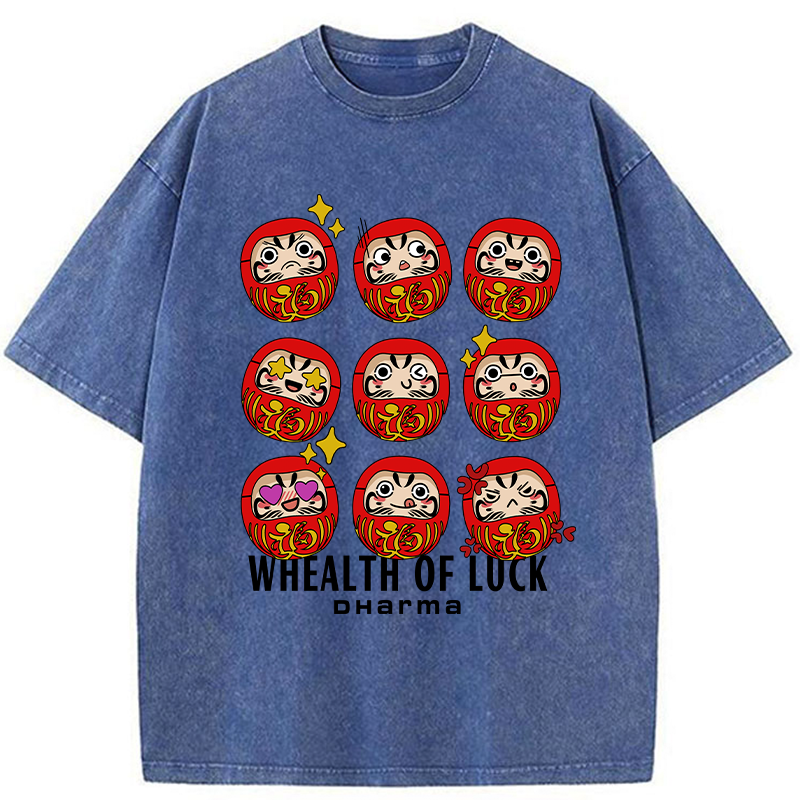 Tokyo-Tiger Whealth Of Luck Washed T-Shirt