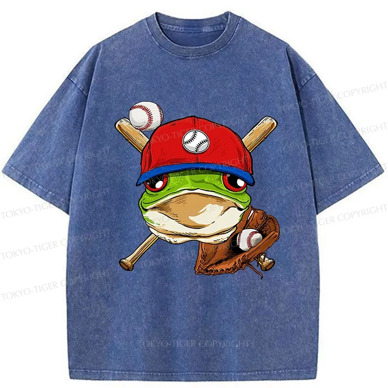 Tokyo-Tiger Baseball Frog Washed T-Shirt