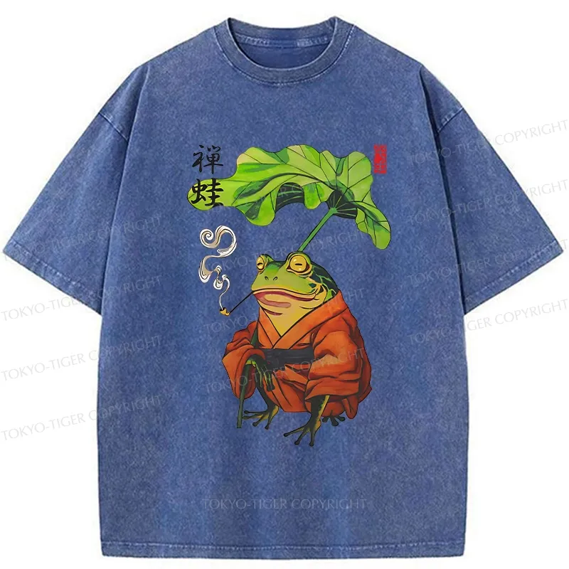 Tokyo-Tiger Zen Frog Washed T-Shirt