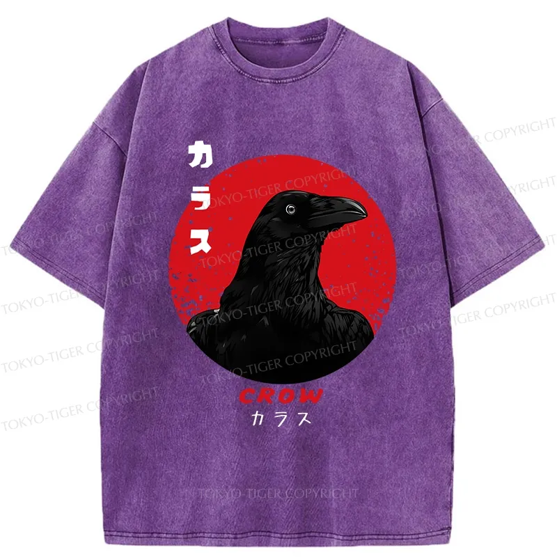 Tokyo-Tiger Mysterious Crow Washed T-Shirt