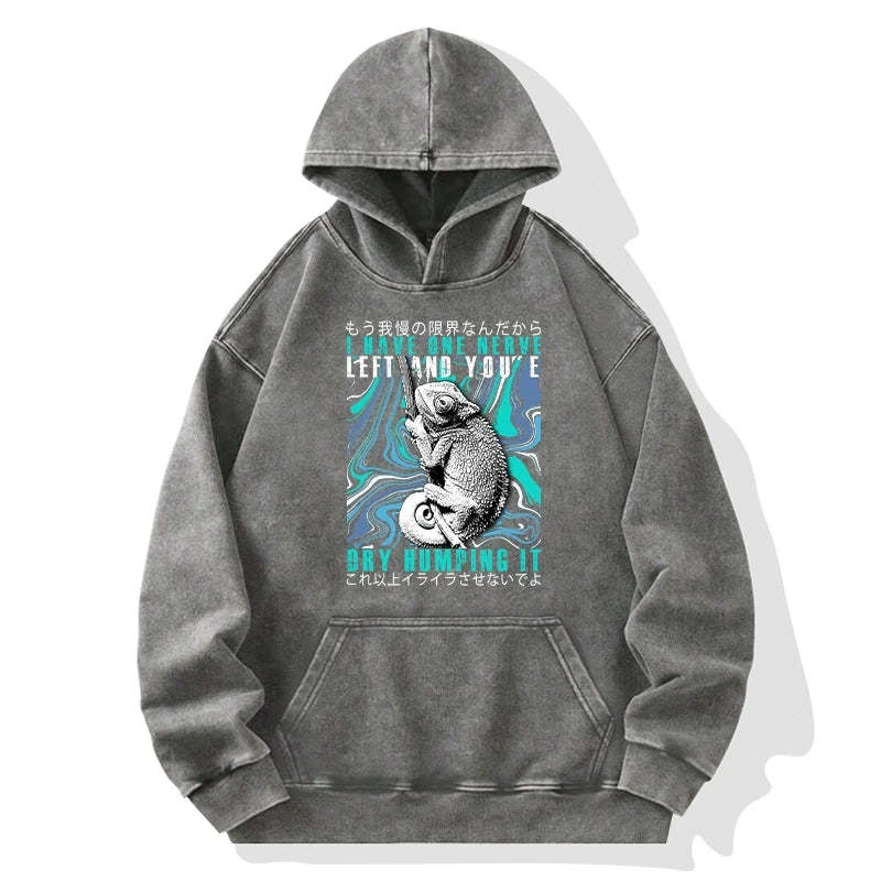 Tokyo-Tiger I Have One Nerve Chameleon Washed Hoodie Sale