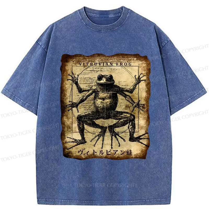 Tokyo-Tiger Vitruvian Frog Washed T-Shirt
