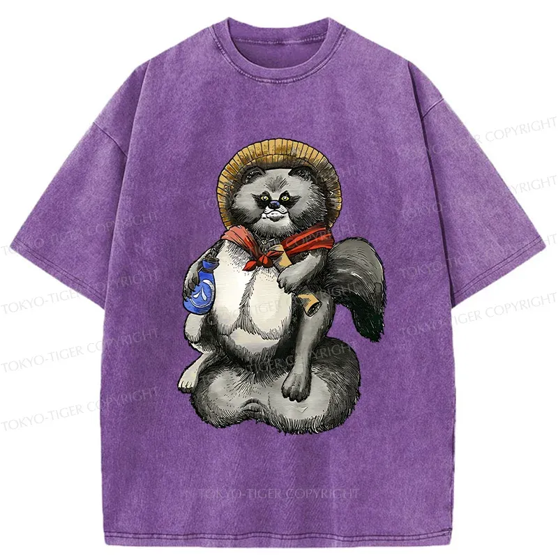 Tokyo-Tiger Japanese Mascot Washed T-Shirt