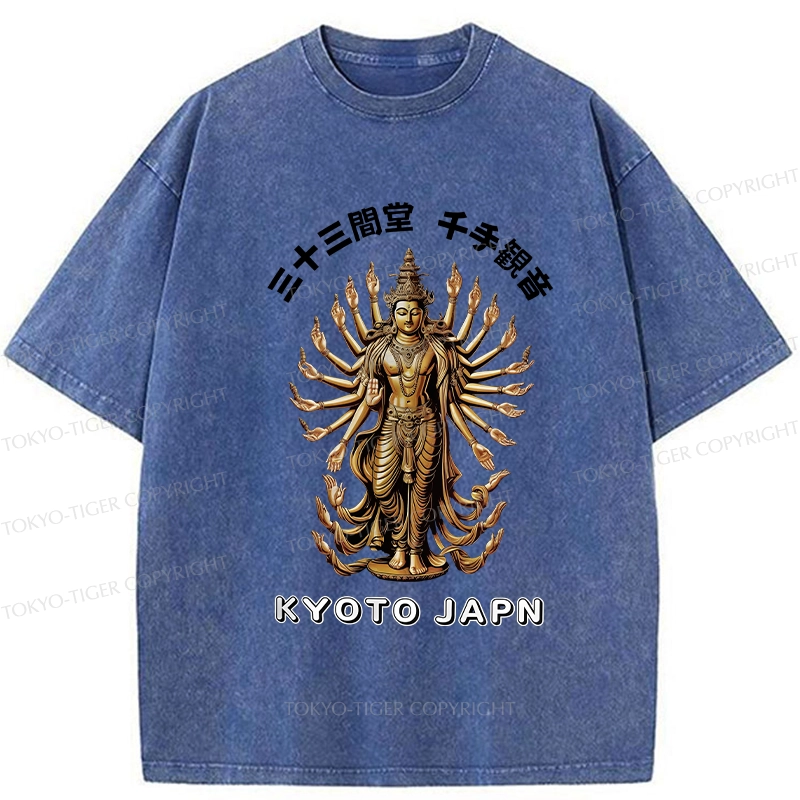 Tokyo-Tiger Senju Kannon Washed T-Shirt