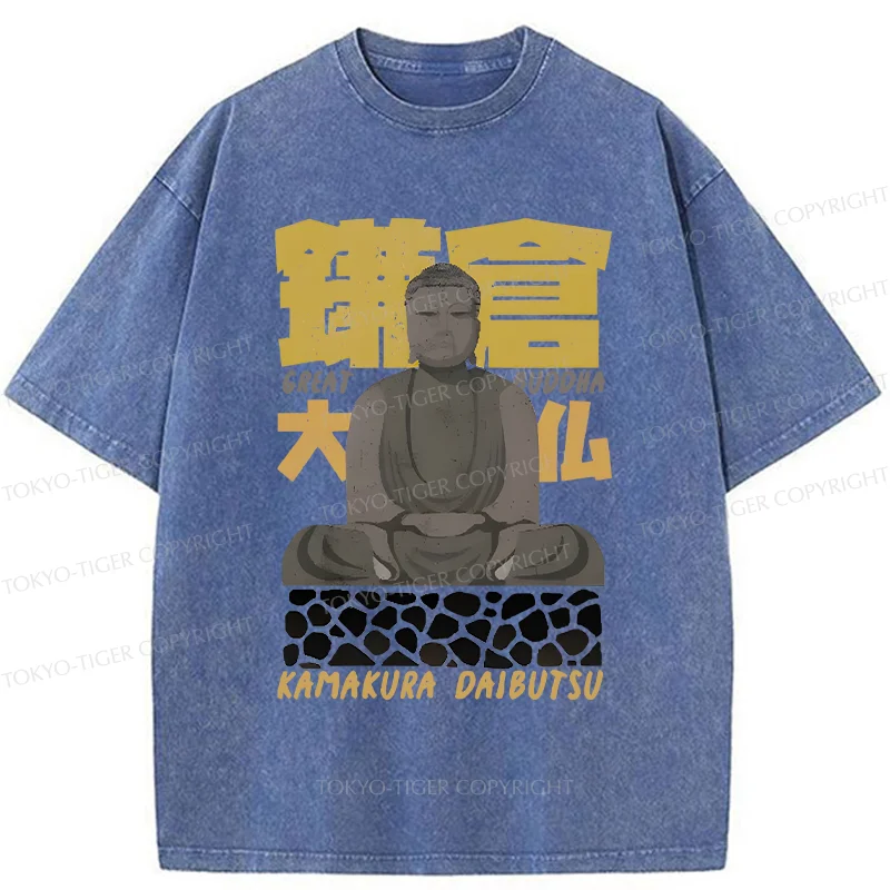 Tokyo-Tiger Kamakura Daibutsu Washed T-Shirt