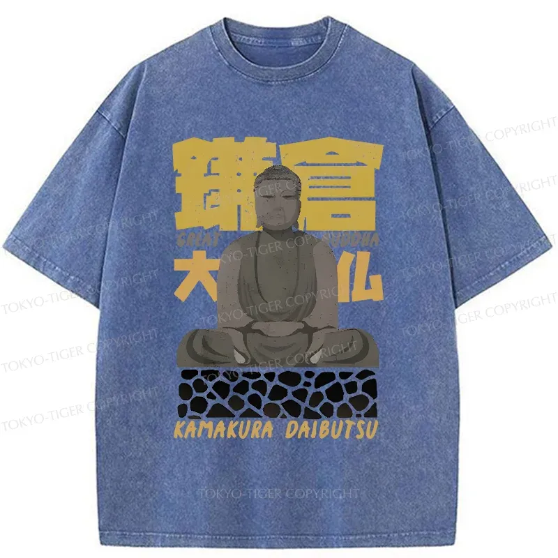 Tokyo-Tiger Kamakura Daibutsu Washed T-Shirt