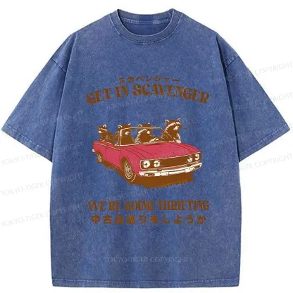 Tokyo-Tiger Get In Scavenger Washed T-Shirt