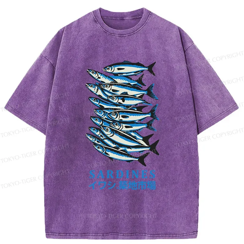 Tokyo-Tiger Tokyo Fish Market Washed T-Shirt