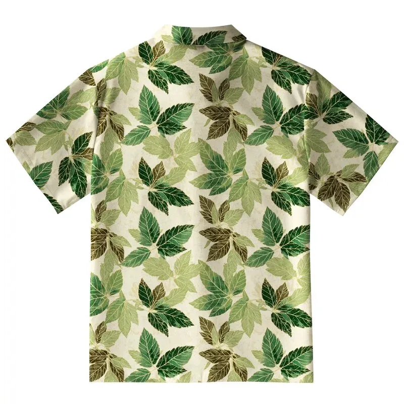 Tokyo-Tiger Green Leaf Escape Button-up Shirt