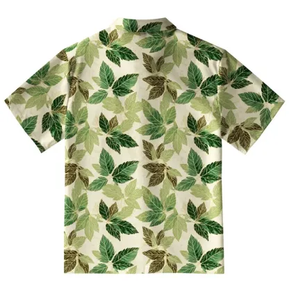 Tokyo-Tiger Green Leaf Escape Button-up Shirt