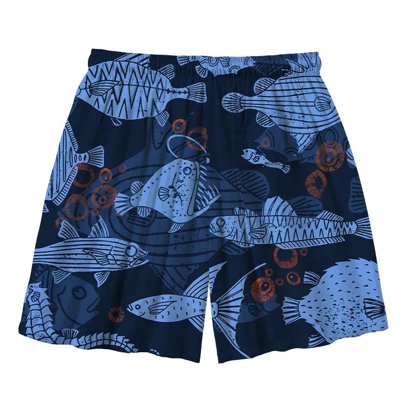 Tokyo-Tiger Various Types Of Fish Aloha Mens Swim Trunks