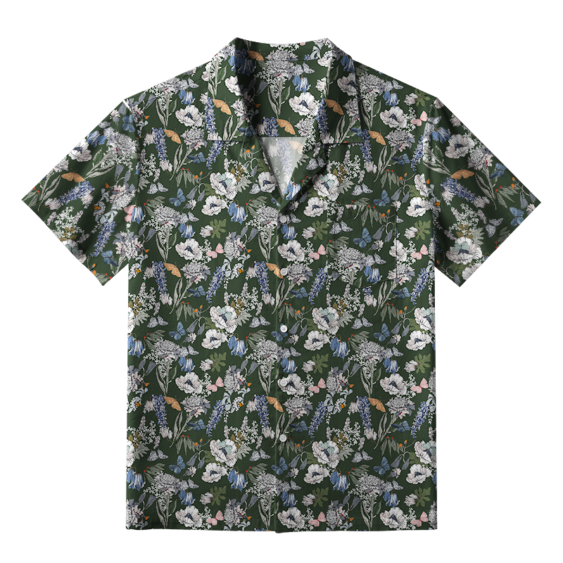 Tokyo-Tiger Garden Blooms Aloha Hawaiian Shirt