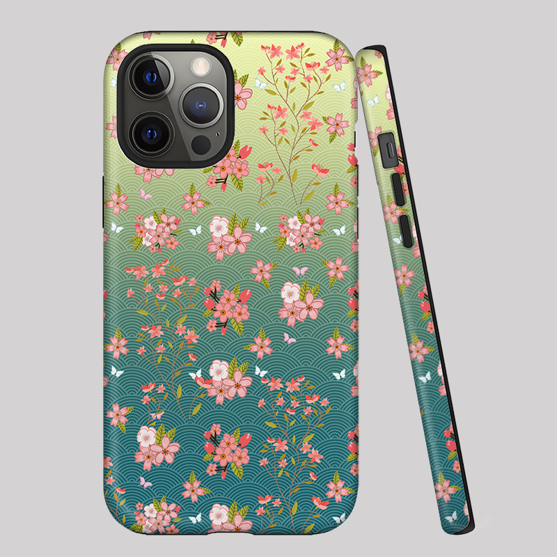 Tokyo-Tiger Sakura Blossom Waves Phone Case