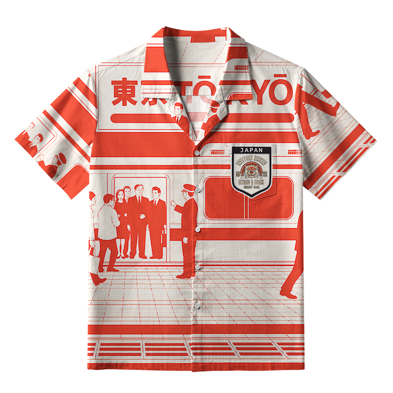 Tokyo-Tiger Tokyo Subway Chronicles Aloha Hawaiian Shirt