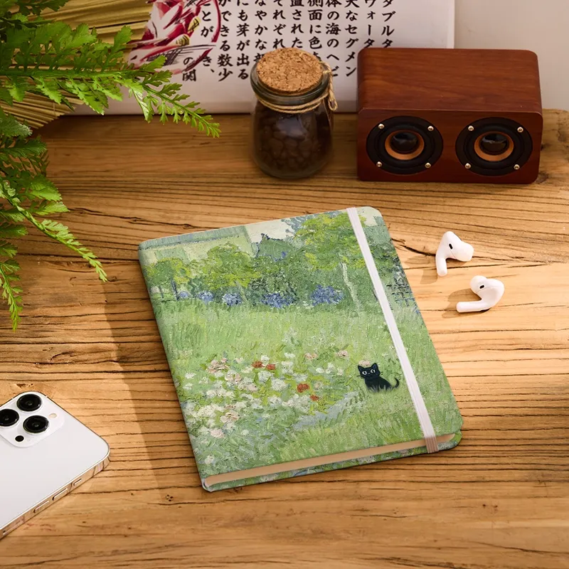 Tokyo-Tiger Black Cat In The Garden Notebook