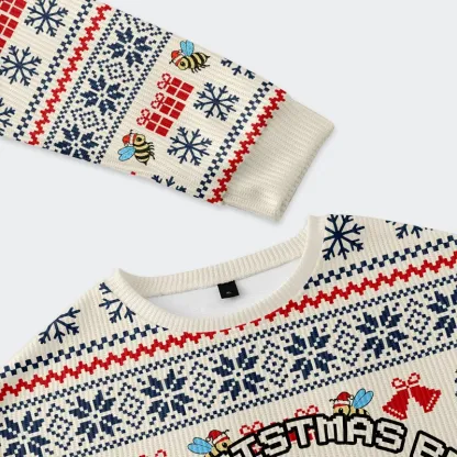 Tokyo-Tiger Christmas Bee Christmas Ugly Sweatshirt