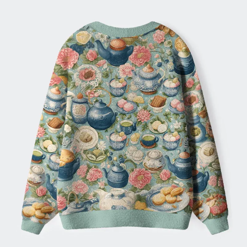 Tokyo-Tiger Afternoon Tea Time Ugly Cardigan Sweater