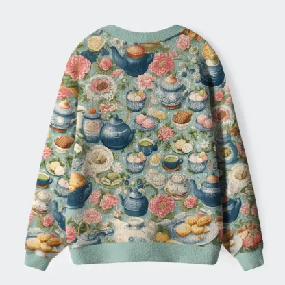 Tokyo-Tiger Afternoon Tea Time Ugly Cardigan Sweater
