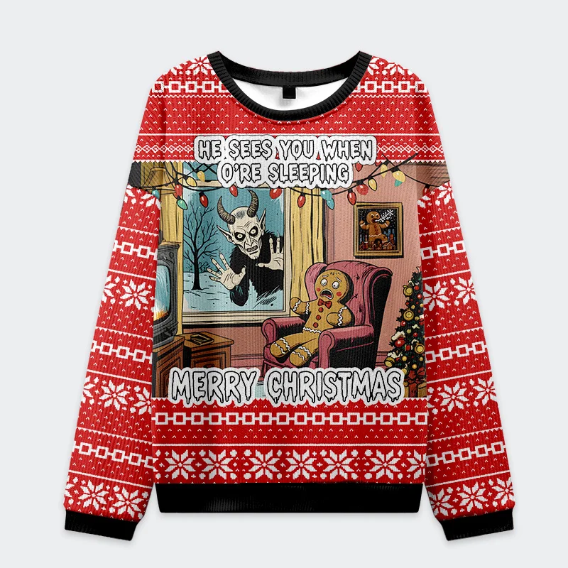 Tokyo-Tiger Krampus Is Coming Christmas Ugly Sweatshirt