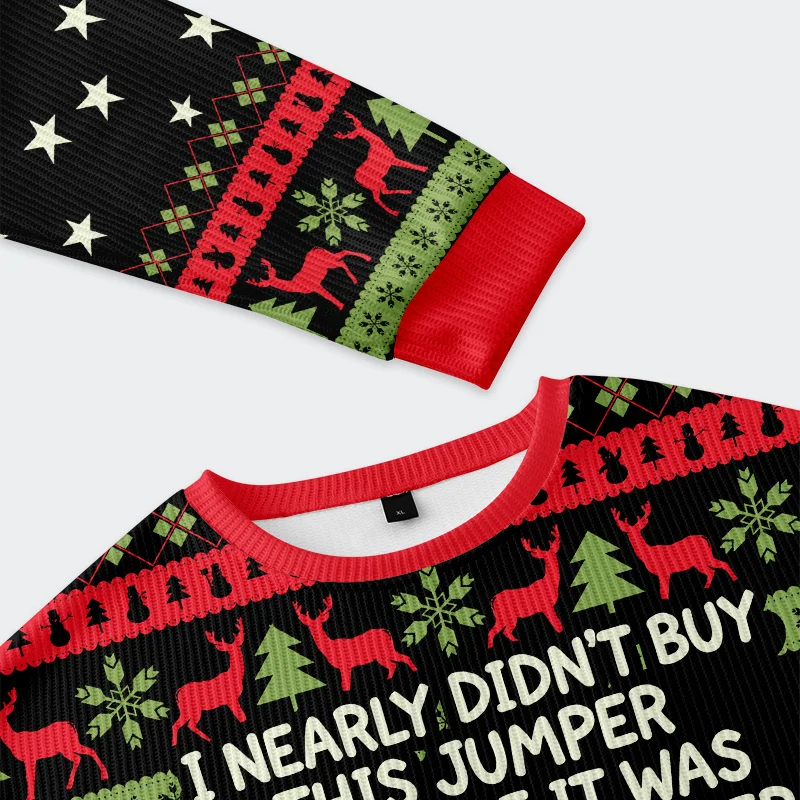 Tokyo-Tiger Deer Whispering To Each Other Christmas Ugly Sweatshirt