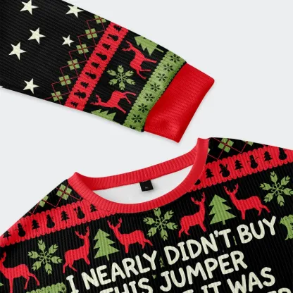 Tokyo-Tiger Deer Whispering To Each Other Christmas Ugly Sweatshirt