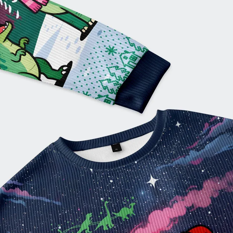 Tokyo-Tiger Dinosaur Era Christmas Ugly Sweatshirt