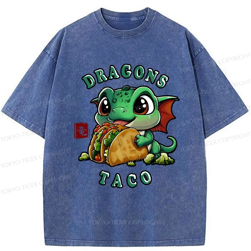 Tokyo-Tiger Dragon Taco Washed T-Shirt