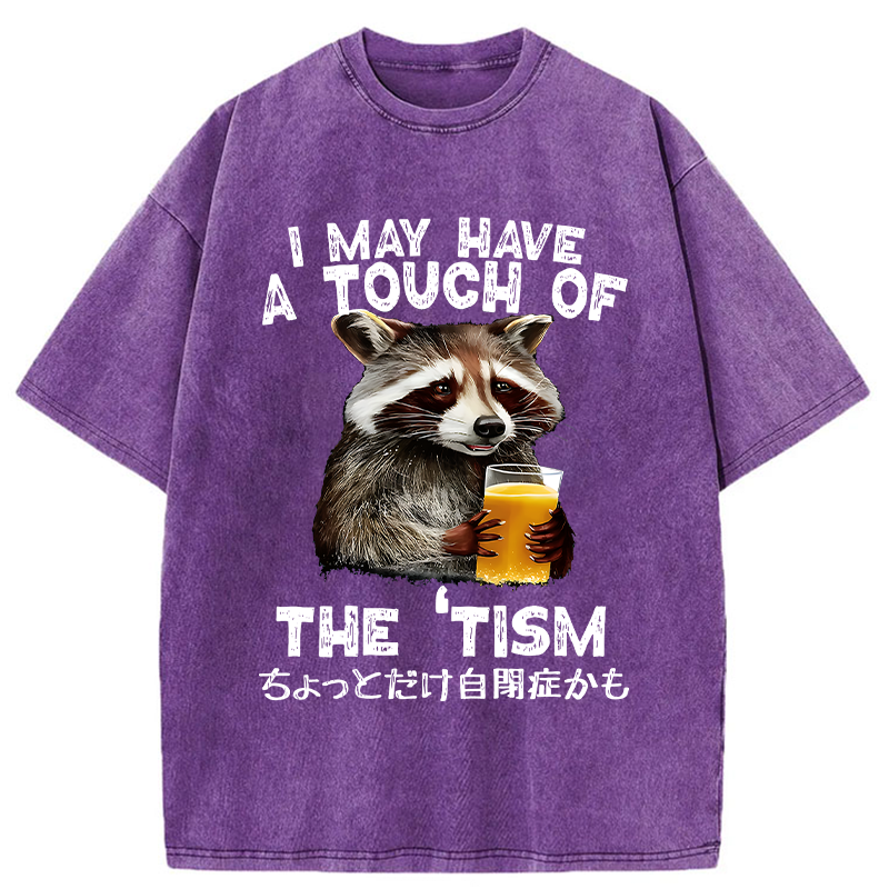 Tokyo-Tiger Autistic Raccoon Washed T-Shirt