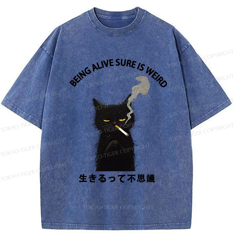 Tokyo-Tiger Being Alive Sure Is Weird Washed T-Shirt
