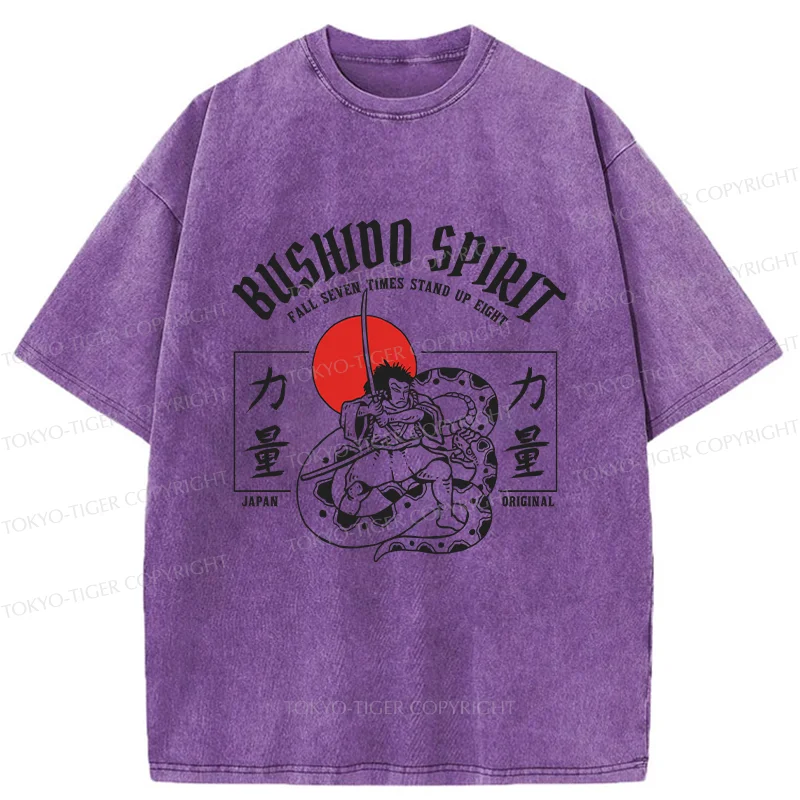 Tokyo-Tiger Samurai Spirit Washed T-Shirt