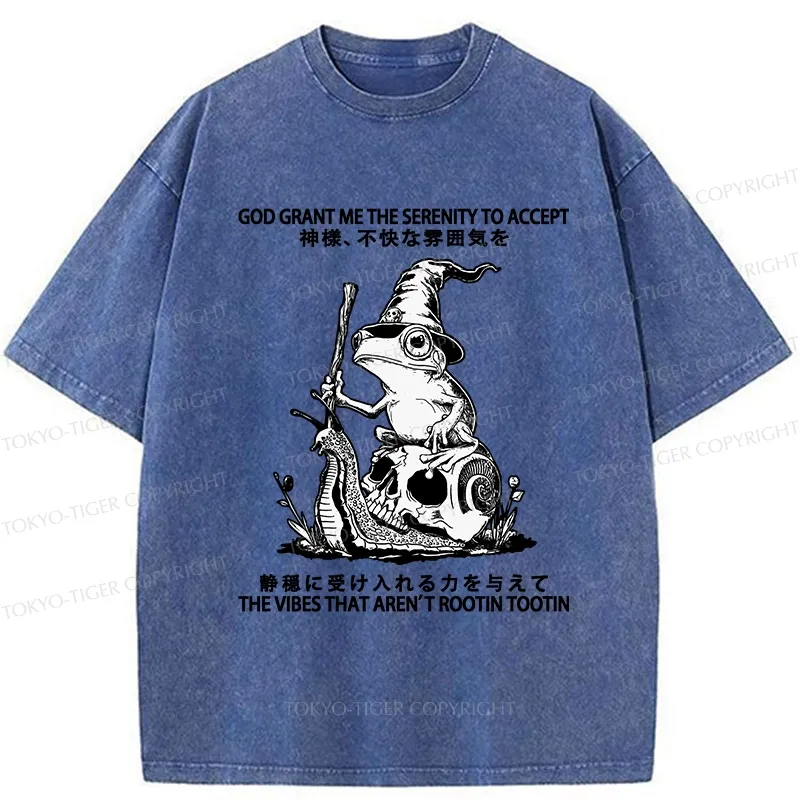 Tokyo-Tiger God Grant Me The Serenity Washed T-Shirt