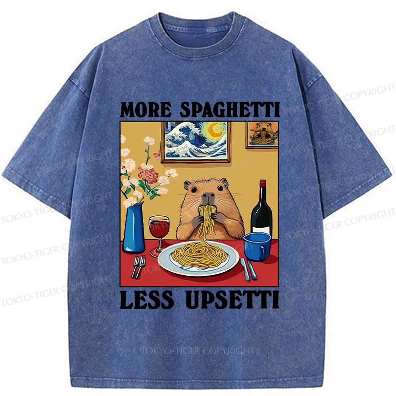 Tokyo-Tiger More Spaghetti Less Upsetti Capybara Washed T-Shirt