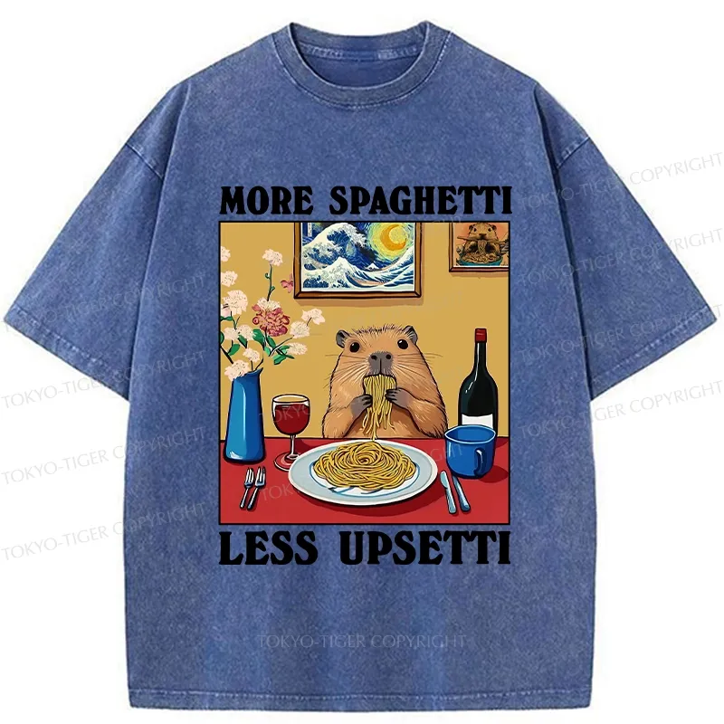 Tokyo-Tiger More Spaghetti Less Upsetti Capybara Washed T-Shirt