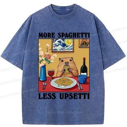 Tokyo-Tiger More Spaghetti Less Upsetti Capybara Washed T-Shirt
