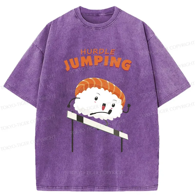 Tokyo-Tiger Hurdle Sushi Washed T-Shirt