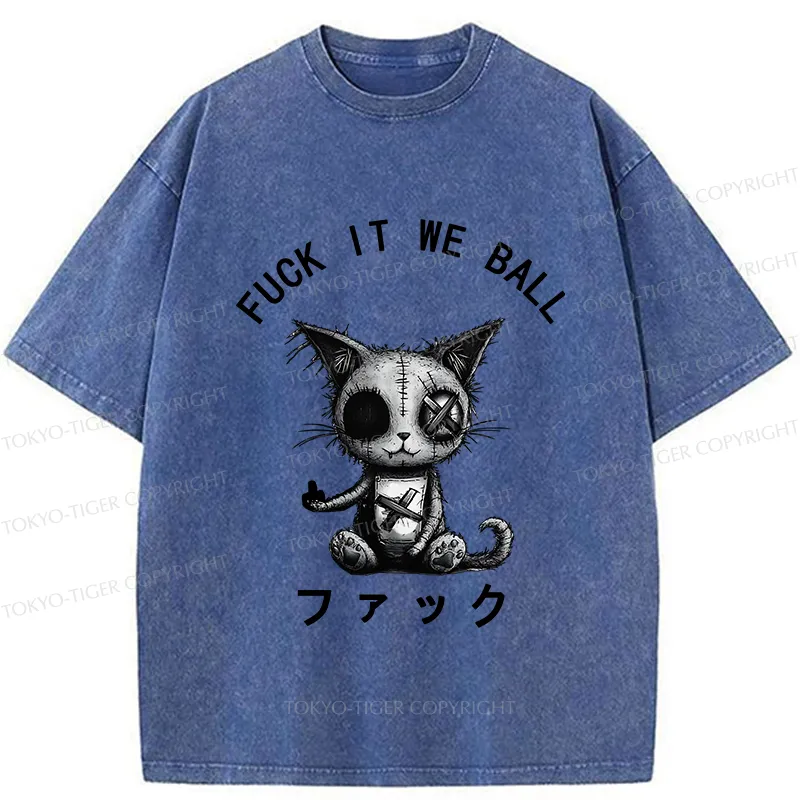 Tokyo-Tiger Fck It We Ball Washed T-Shirt