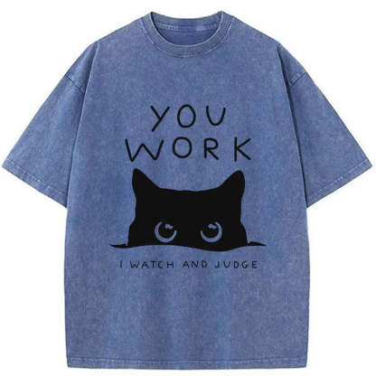 Tokyo-Tiger A Cat That Spies Washed T-Shirt-tokyo-tiger