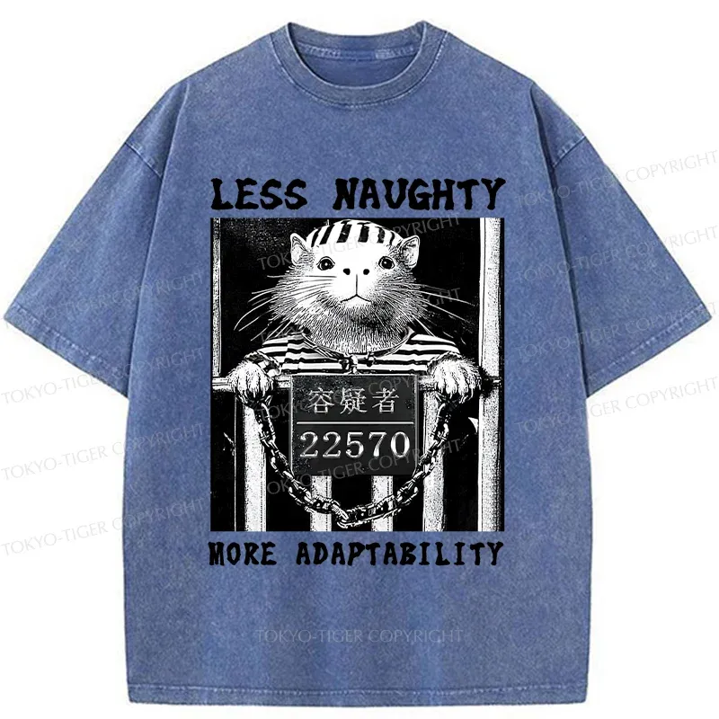 Tokyo-Tiger Less Naughty More Adaptability Washed T-Shirt