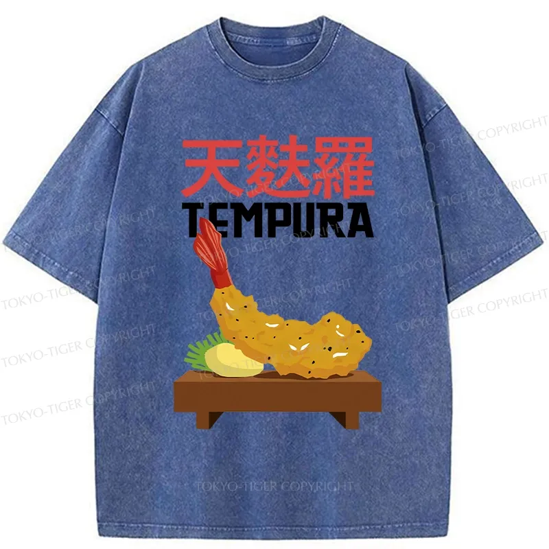 Tokyo-Tiger Shrimp Tempura Washed T-Shirt