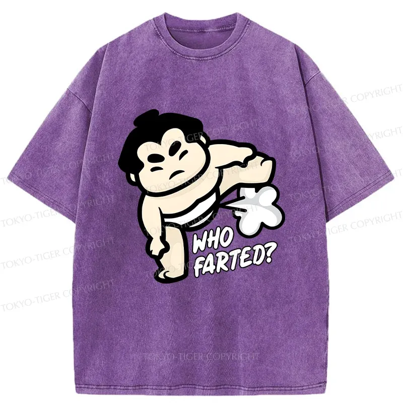 Tokyo-Tiger Sumo Wrestlers Fart Washed T-Shirt