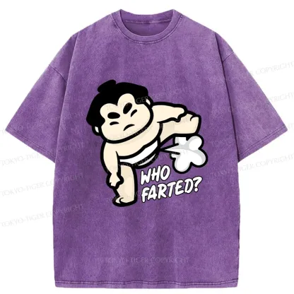 Tokyo-Tiger Sumo Wrestlers Fart Washed T-Shirt