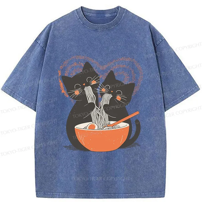 Tokyo-Tiger Let's Eat Ramen Together Washed T-Shirt