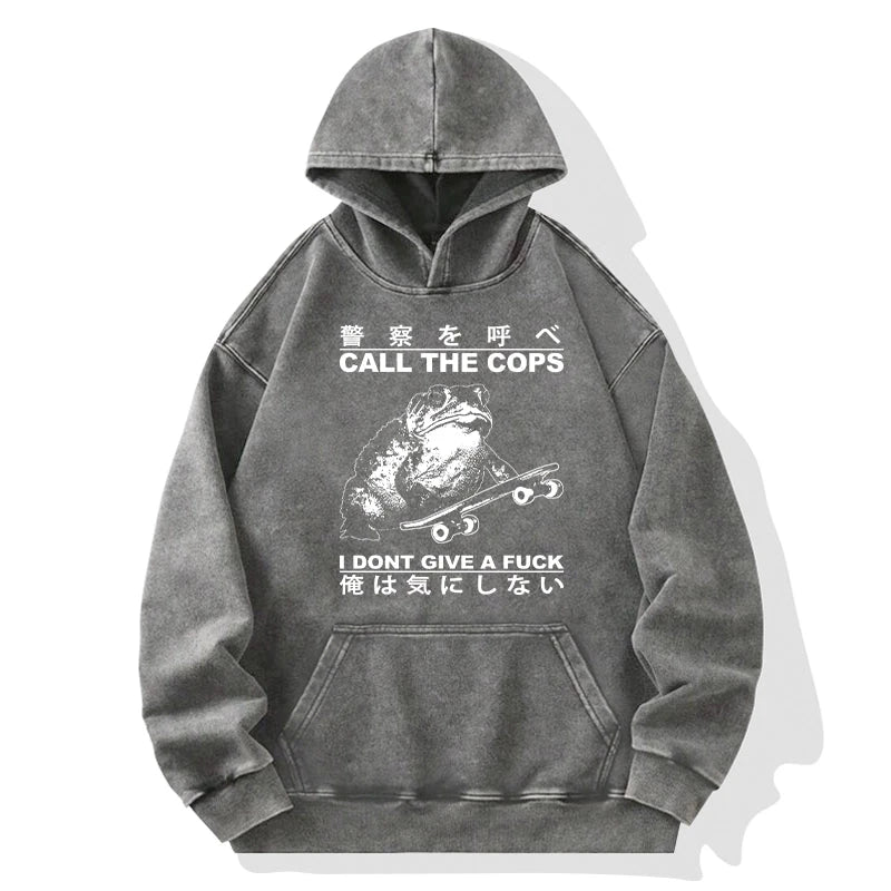 Tokyo-Tiger I Don't Care Washed Hoodie